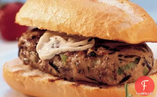 Gegrillte Dijon- und Wildreis-Truthahn-Burger