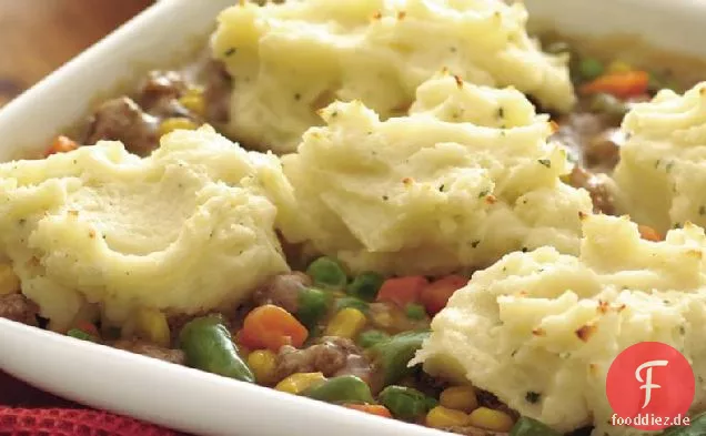Kartoffelpüree und Wurstauflauf