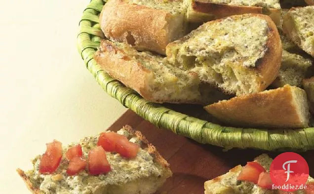 Gegrilltes Pesto französisches Brot