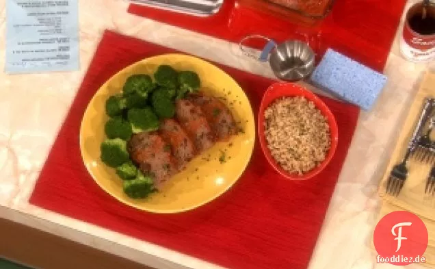 500 Kalorien-Cranberry-Hackbraten Abendessen