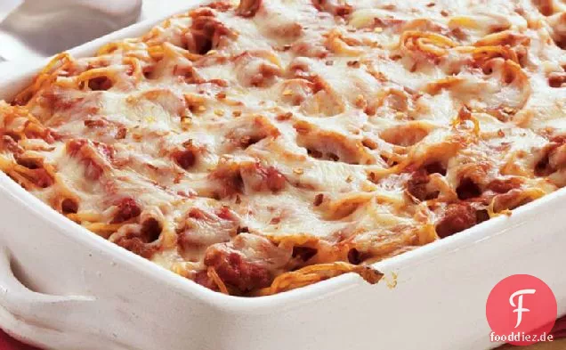 Pizza-Gebackene Spaghetti