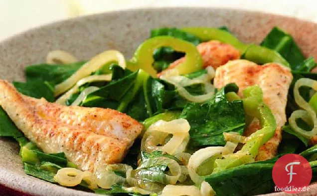 Fisch und Collard Greens