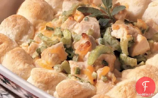 Heiße Türkei-Salat mit Salbei-Kekse