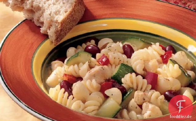 Italienische Hühner- und Bohnensuppe