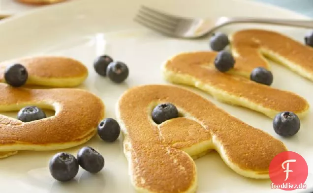 Einfache Alphabet-Pfannkuchen