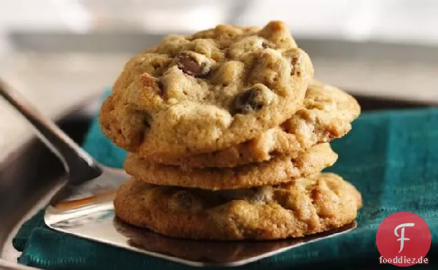 Erdnussbutter-Pecan Chocolate Chip-Müsli Cookies