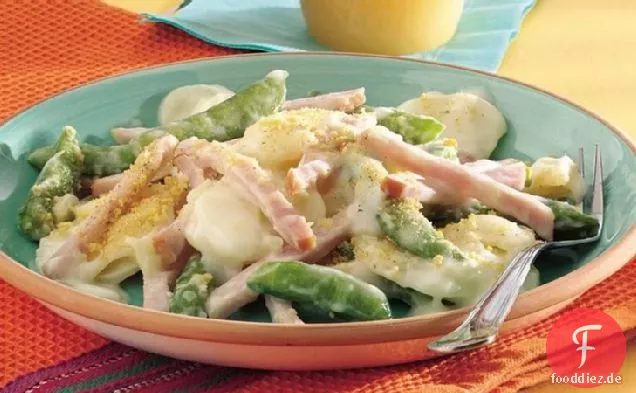 Pfanne mit Speck und Kartoffeln
