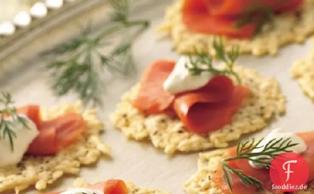 Parmesan Rundet mit Räucherlachs