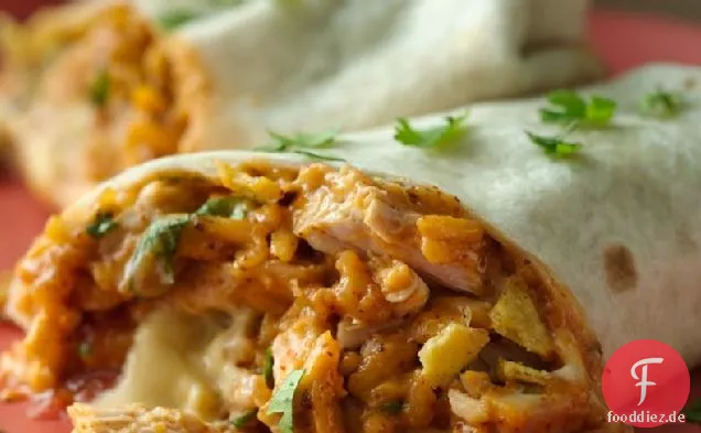 Knusprige Hühnchen-Burritos
