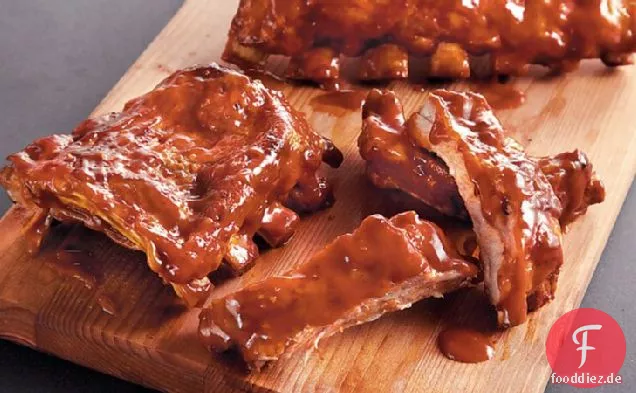 Slow-Cooker Orange Melasse BBQ Rippen