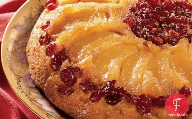 Apfel-Cranberry-Upside-Down-Kuchen