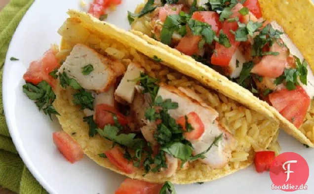 Fajita Gegrilltes Huhn gefüllte Tacos