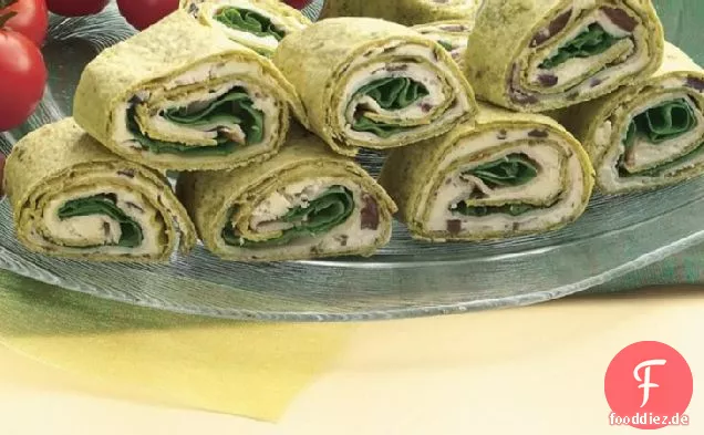 Griechischer Spinat-Truthahn Wraps