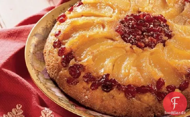 Apfel-Cranberry-Upside-Down-Kuchen