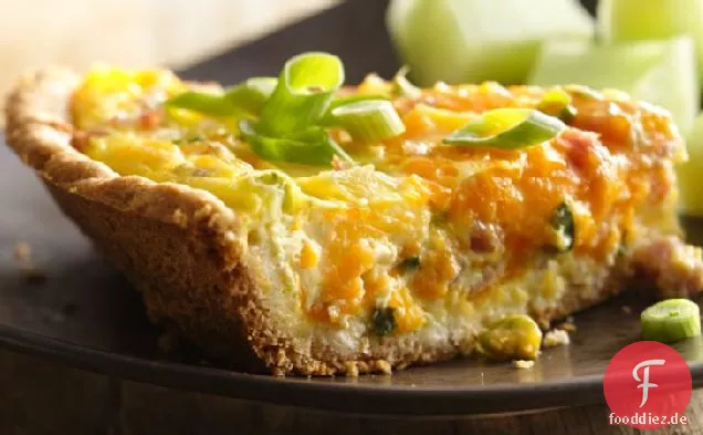 Schinken, Ananas und Cheddar-Quiche