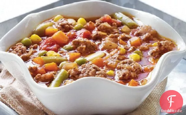 Einfache Gemüse-Rindfleischsuppe