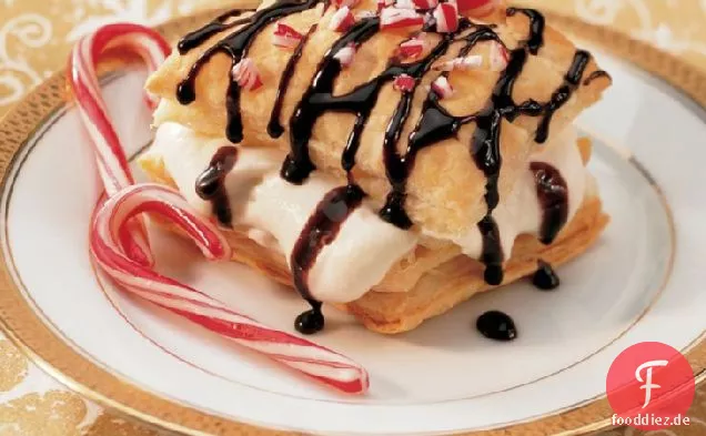 Weiße Schokolade Pfefferminze Napoleons