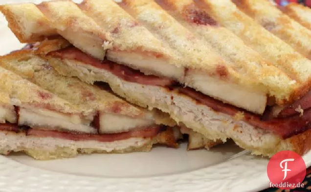 Türkei, Birne und Himbeer Panini
