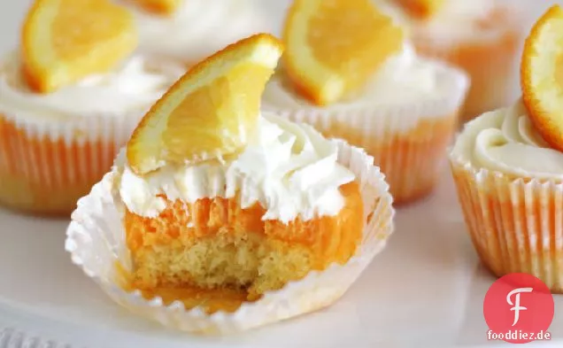 Cremige Orange Sorbet Cupcakes