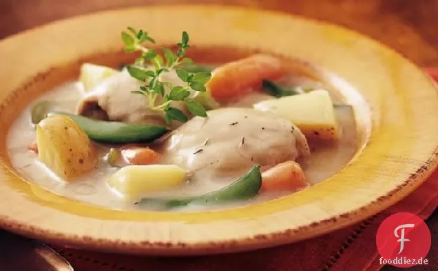 Slow-Cooker Cremiger Herbed Hühnereintopf