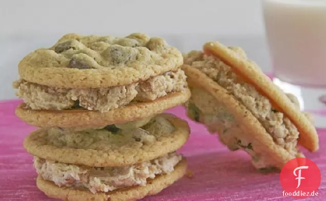 Haferflocken-Cookie-Cream Chocolate Chip Cookie Sandwiches