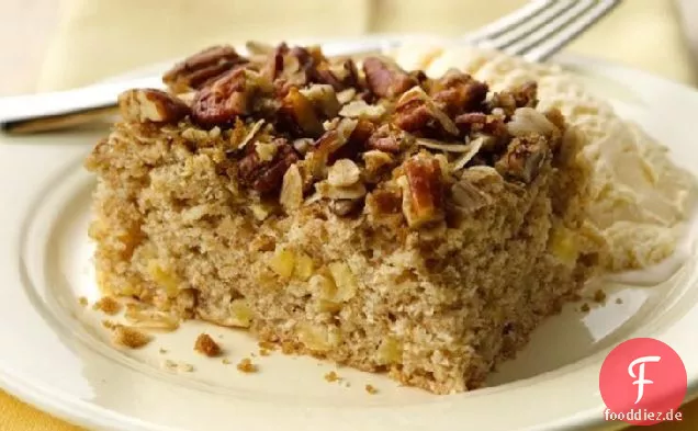 Frischer Apfel Streusel Pecan Kuchen