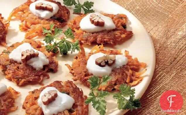 Süßkartoffel-Mini-Latkes