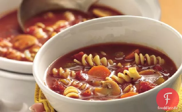 Slow-Cooker-Tomaten-Rotini-Suppe