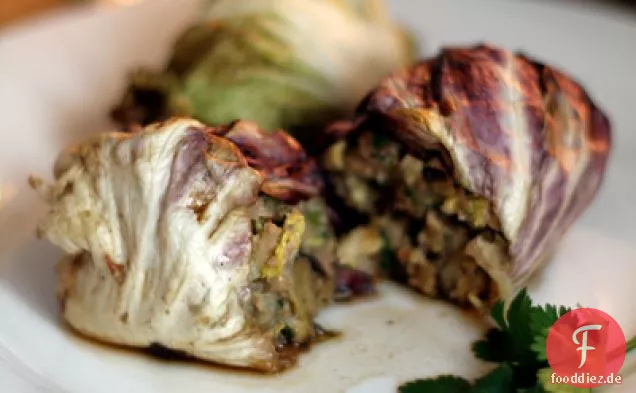 Asiatische Kohlrouladen mit würzigem Porkcookbook Rezept