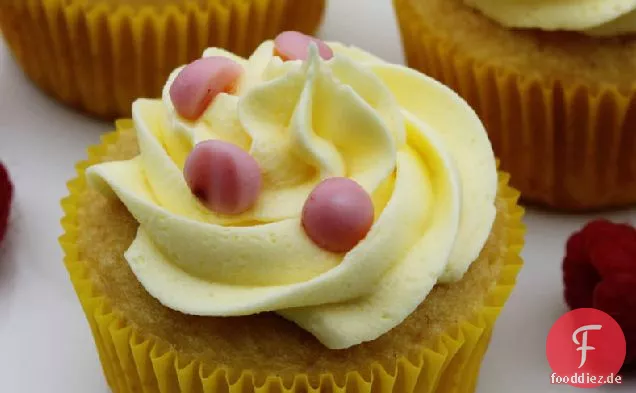Zitronen-Himbeer-Joghurt-Cupcakes