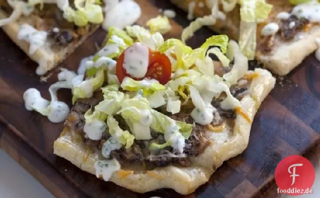 Einfache schwarze Bohne Pizza