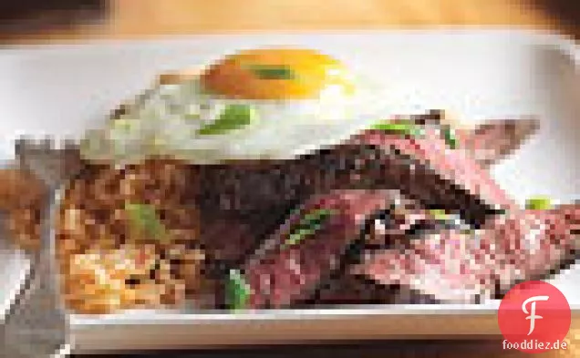 Steak und Eier koreanischen Stil