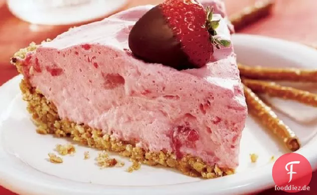 Flauschige Erdbeerkuchen mit Brezelkruste