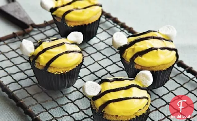 Orange Honigbiene Mini Cupcakes