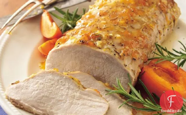 Schweinelende mit Aprikosen-Rosmarin-Glasur