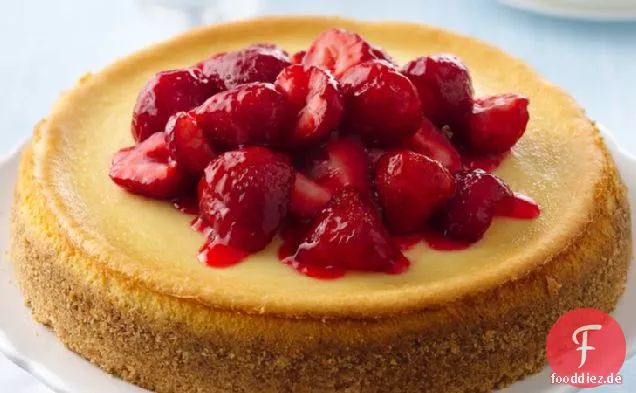 Frische Erdbeere gekrönt Käsekuchen
