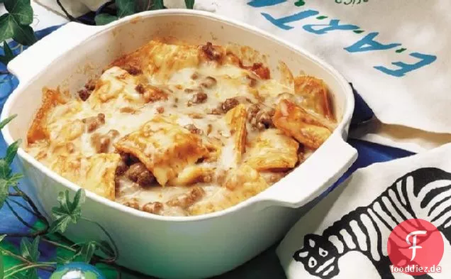 Mikrowelle-Ravioli-Auflauf