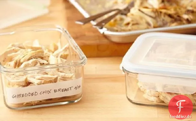 Make-Ahead zerkleinerte Hühnerbrust