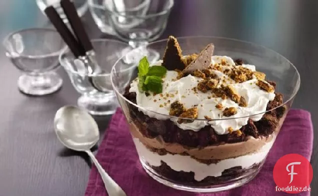 Brownie und Joghurt Schokolade Kleinigkeit