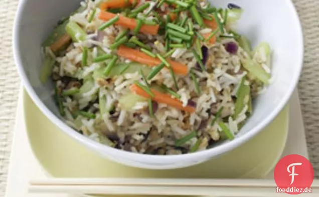 Würziger gebratener Reis und Gemüse