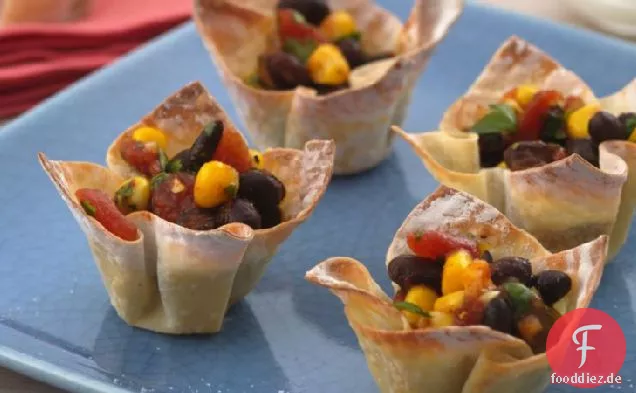 Schwarze Bohne-Mais Wonton Tassen