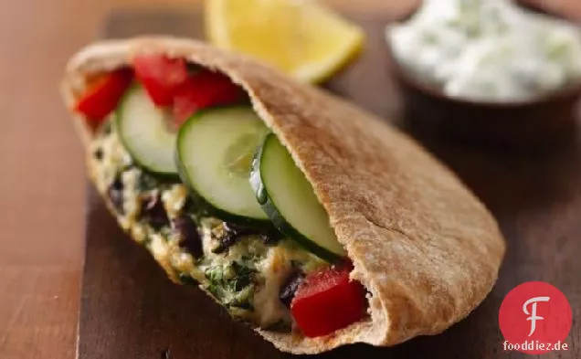 Griechische Hähnchenburger mit Tzatziki-Sauce