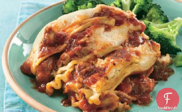 Slow-Cooker italienische Wurst Lasagne