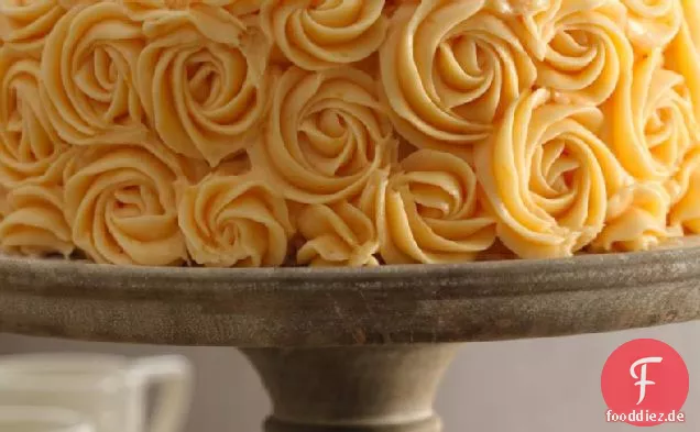 Pfirsiche und Buttercreme Kuchen
