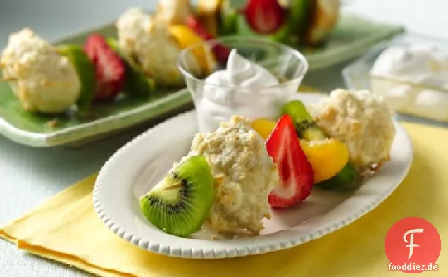 Obst und Shortcake Kabobs