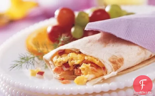 Geräucherter Lachs und Ei Wraps (Crowd Größe)