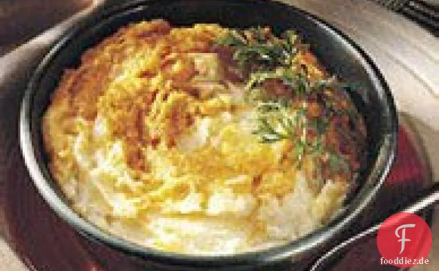 Marmorierte Kartoffeln und Karotten