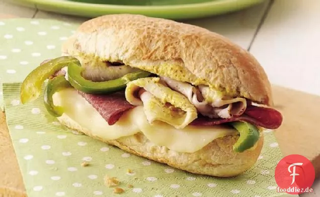 Hoagie Sandwiches auf dem Grill