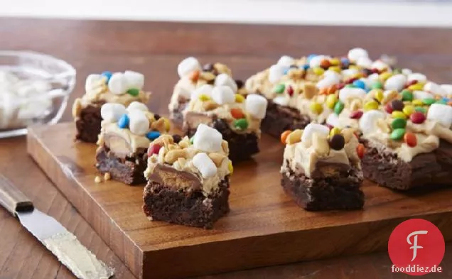 Triple Chocolate Chunk Erdnussbutter Brownies
