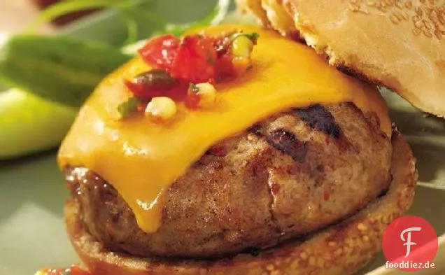 Gegrillte Mais-gefüllte Truthahn-Burger
